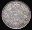 London Coins : A177 : Lot 971 : India Quarter Rupee 1862 Calcutta Mint Mule Prooflike Restrike, the obverse die from the Gold Five R...