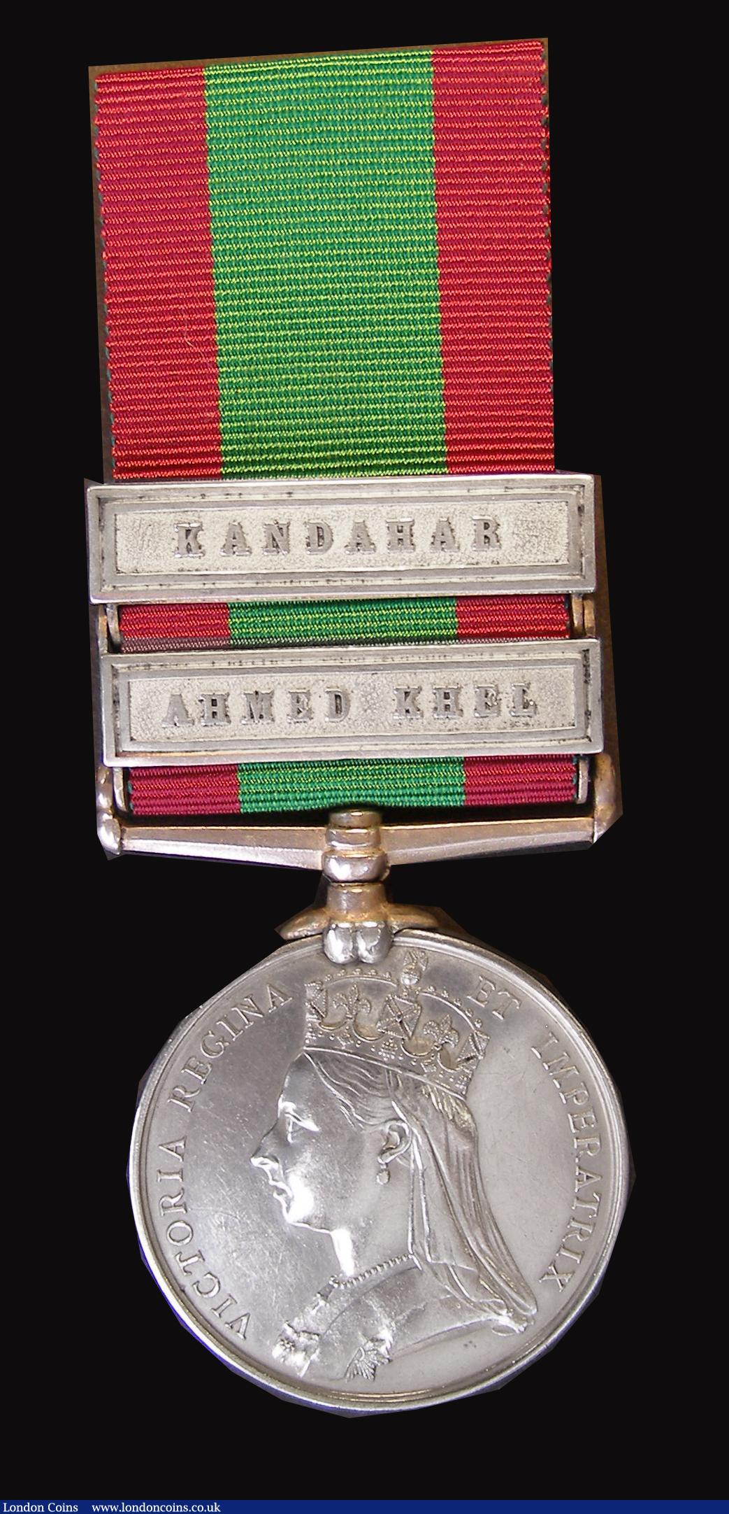Afghanistan Medal, Second Afghan War, in silver, with 2 clasps, Kan ...