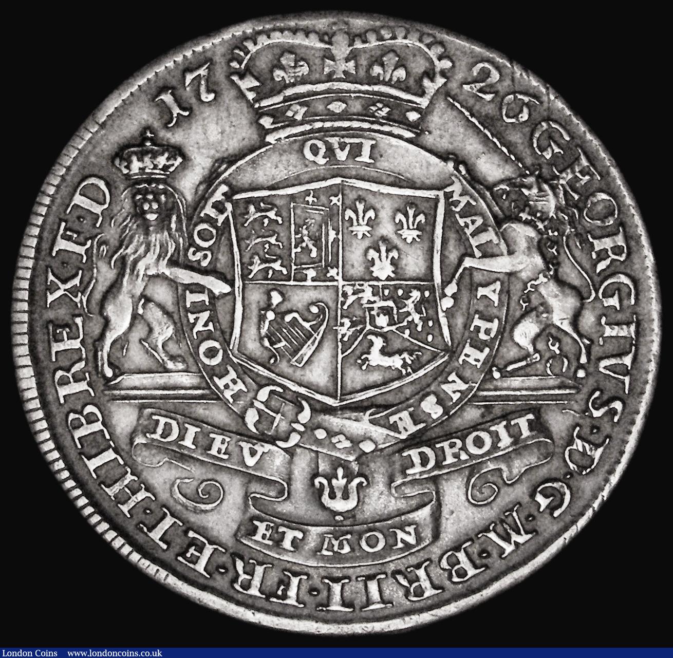 London Coins : A178 : Lot 1078 : German States Brunswick-Luneburg-Calenberg-Hannover Thaler 1726 HCB KM#133.2 Good Fine or better and...