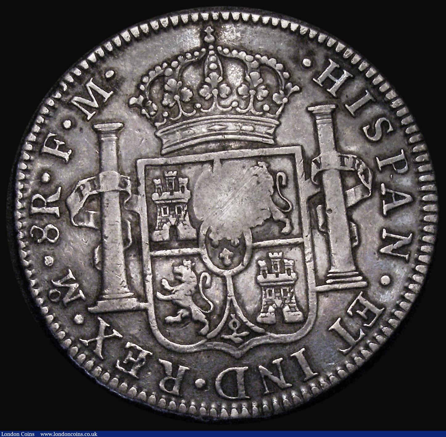 London Coins : A178 : Lot 1312 : Dollar George III Oval Countermark on a Mexico 8 Reales 1793 FM ESC 129, Bull 1852, countermark VF, ...