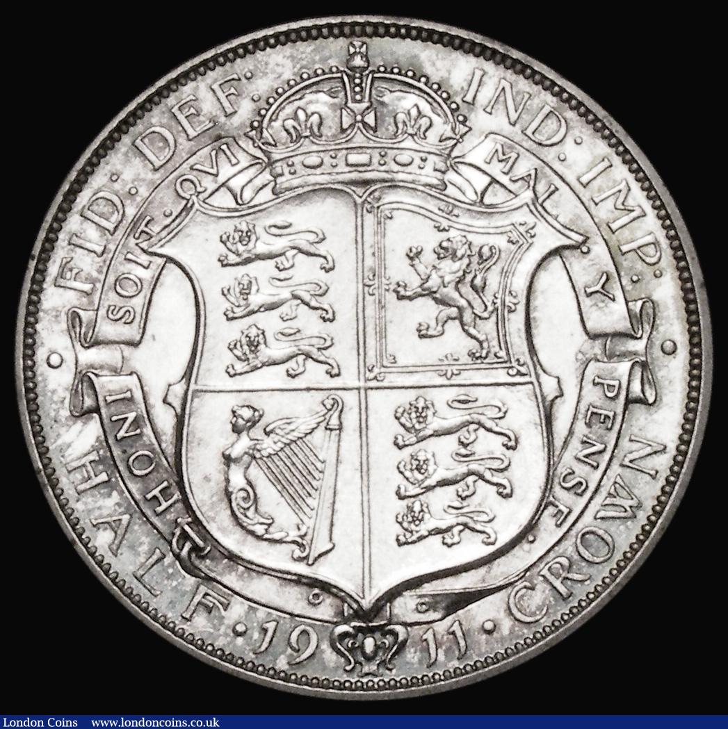 London Coins : A178 : Lot 1554 : Halfcrown 1911 Proof ESC 758, Bull 3710 nFDC with some light hairlines, retaining almost full mint b...