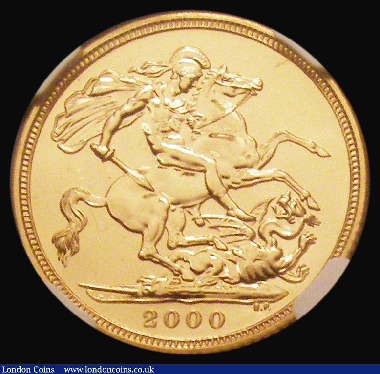 London Coins : A178 : Lot 1852 : Sovereign 2000 S.SC4 in an NGC holder and graded MS67