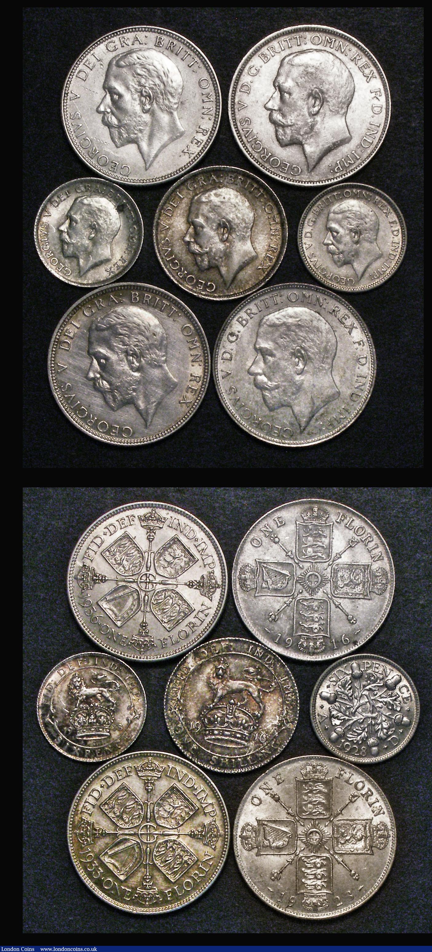 London Coins : A178 : Lot 1956 : Double Florins to Sixpences (13) Double Florins (2) 1887 Arabic 1 Good Fine, 1889 Good Fine, Halfcro...