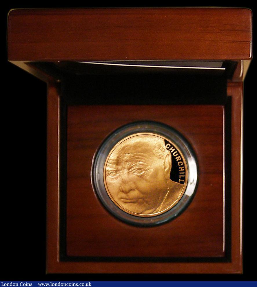 London Coins : A178 : Lot 255 : Five Pound Crown 2015 50th Anniversary of the Death of Sir Winston Churchill Gold Proof S.L38 FDC in...