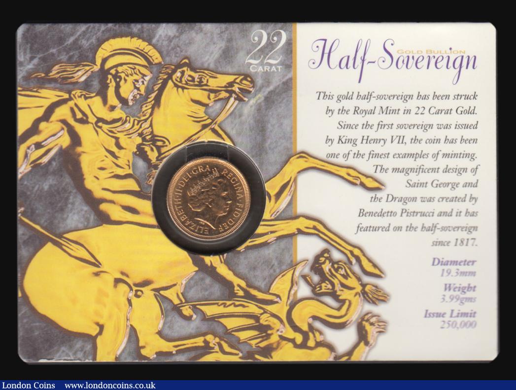 London Coins : A178 : Lot 307 : Half Sovereign 2000 S.SB4 Lustrous UNC in capsule, comes with its original Royal Mint card of issue,...