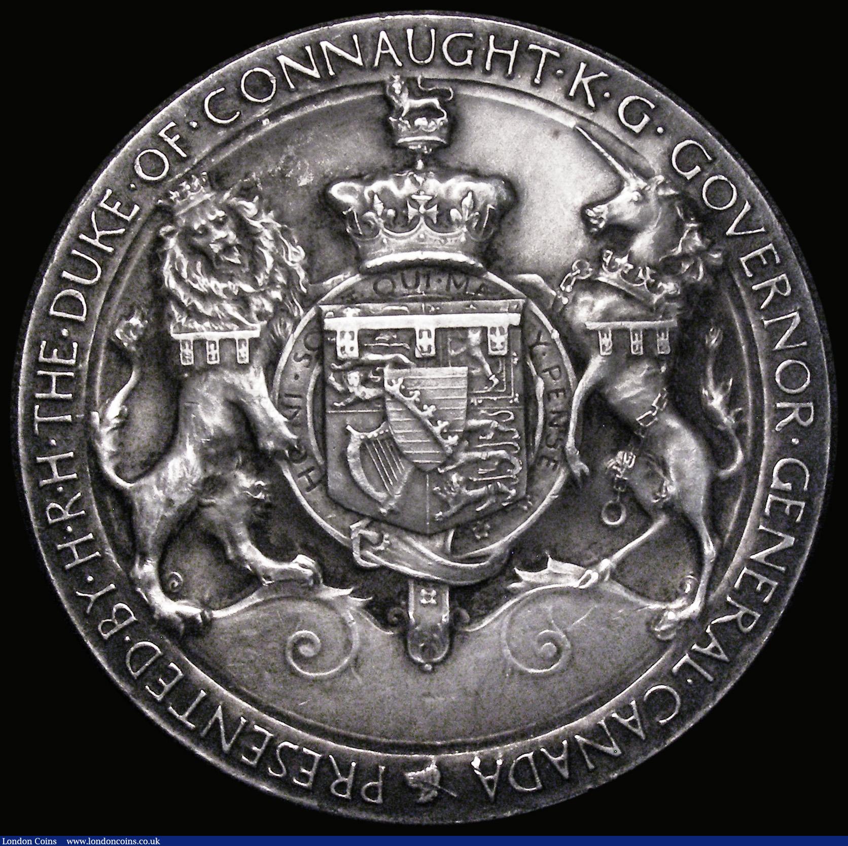 London Coins : A178 : Lot 603 : Duke of Connaught, Governor-General's Medal 1911 51mm diameter in silver by F.Bowcher. Obverse:...