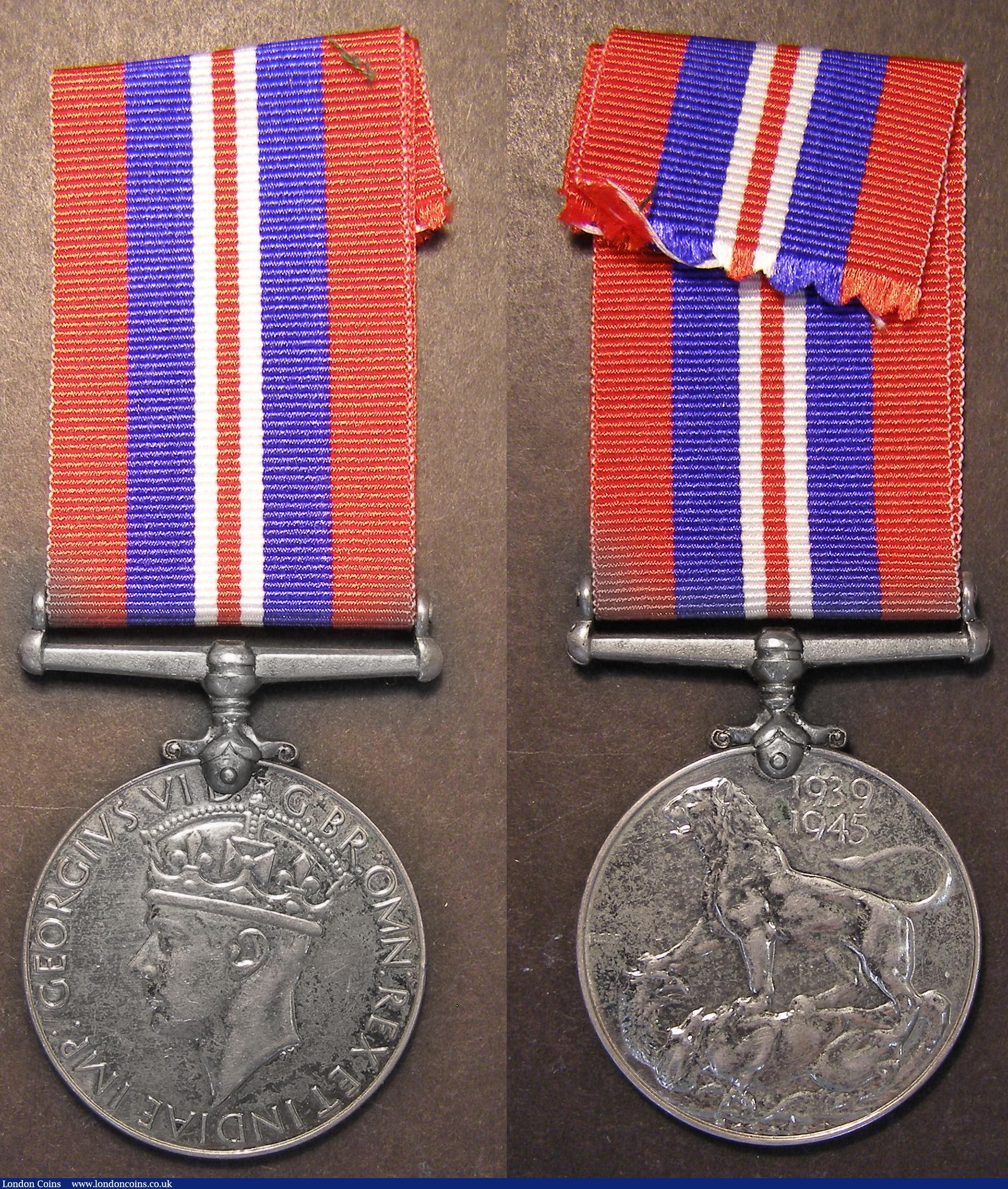 London Coins : A178 : Lot 896 : World War II - War Medal 1939-1945 and Efficiency Medal Australia George VI (Type Aa), a pair awarde...
