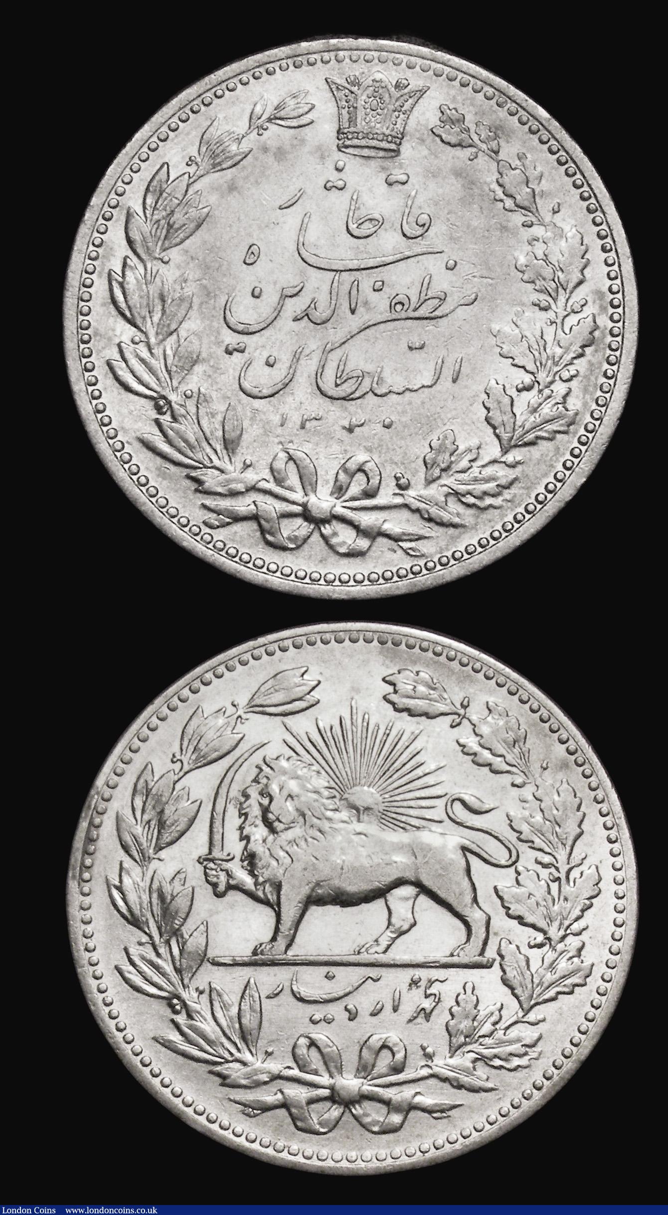 London Coins : A179 : Lot 1136 : Iran 5000 Dinars (5 Kran) SH1320 KM#976 (2) NEF and EF both with some light hairlines