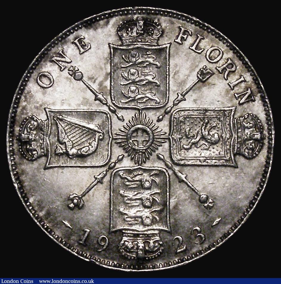 London Coins : A179 : Lot 1621 : Florin 1923 ESC 942 Davies 1751 dies 3E graded UNC 80 by CGS and in their holder