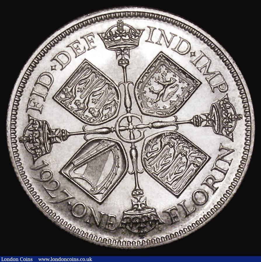 London Coins : A179 : Lot 1624 : Florin 1927 Proof ESC 947, Bull 3779 nFDC retaining much original lustre