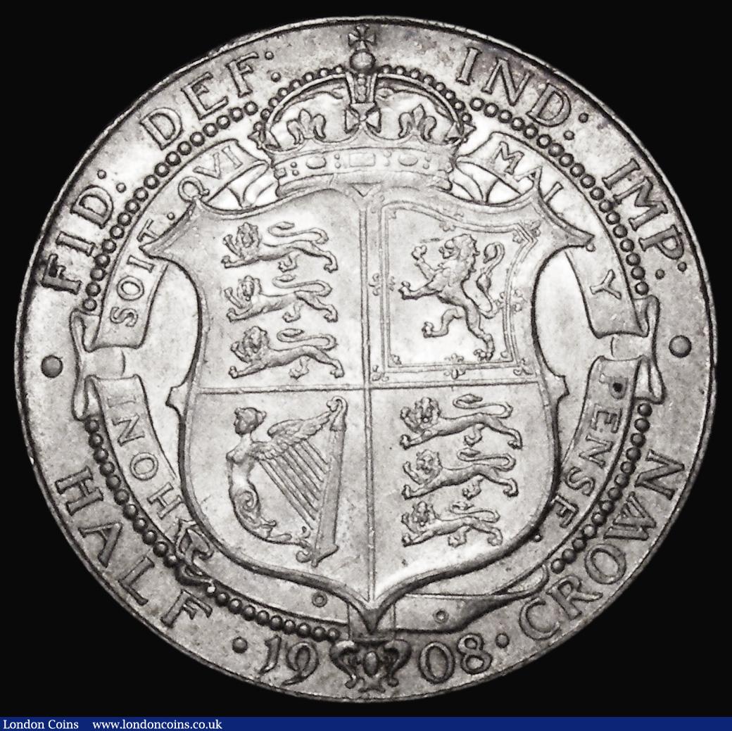 London Coins : A179 : Lot 1791 : Halfcrown 1908 ESC 753, Bull 3574, NEF/EF with a minor scuff in the King's hair, very scarce in...