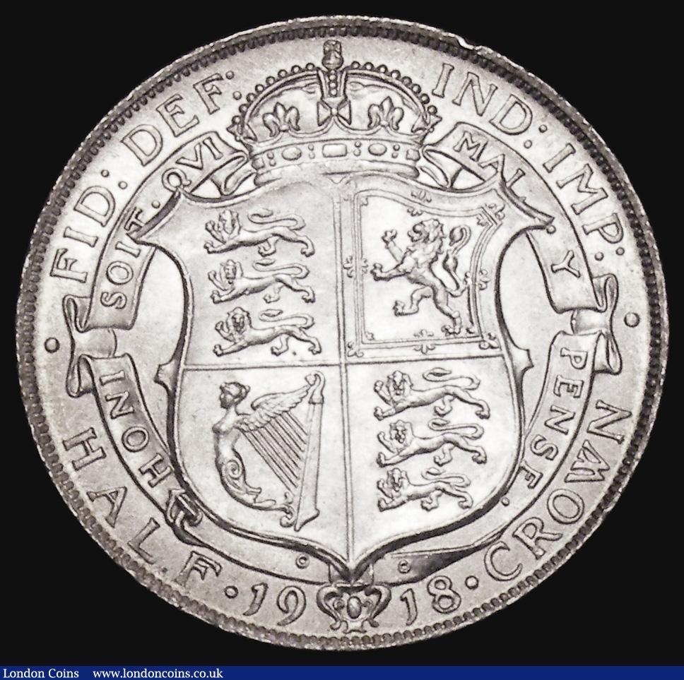 London Coins : A179 : Lot 1803 : Halfcrown 1918 ESC 765, Bull 3717 Lustrous UNC with an edge nick