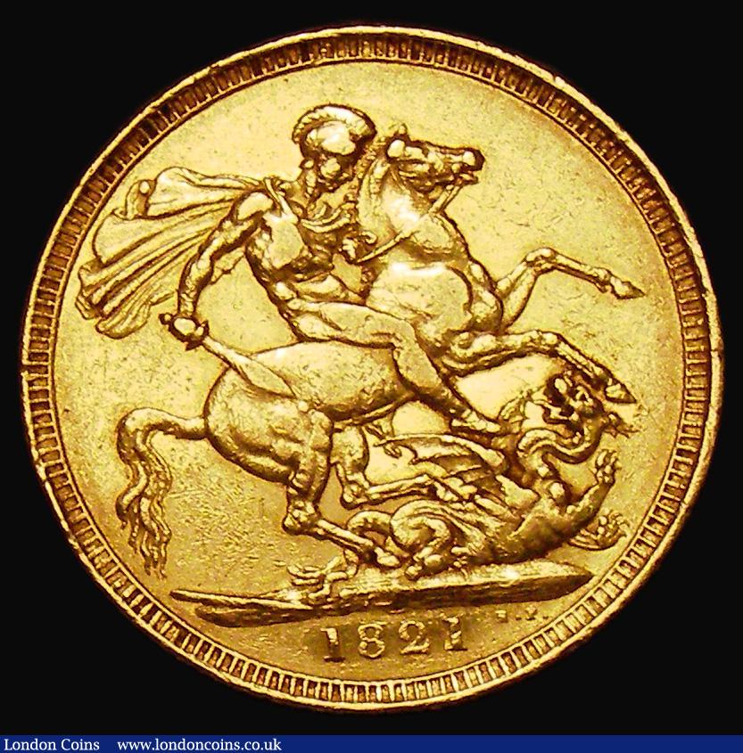 London Coins : A179 : Lot 2013 : Sovereign 1821 Marsh 5, S.3800, Near VF/Good Fine with some contact marks, the edge slightly flatten...