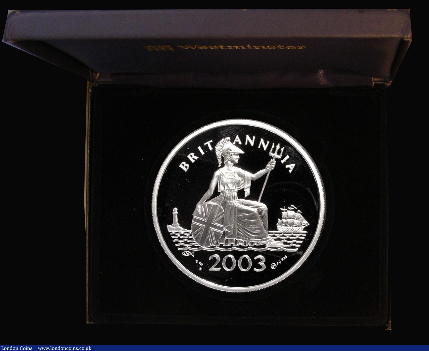 London Coins : A179 : Lot 262 : Britannia Medal 2003 50th Anniversary of the Conquest of Everest 5 oz Sterling Silver Proof FDC in W...