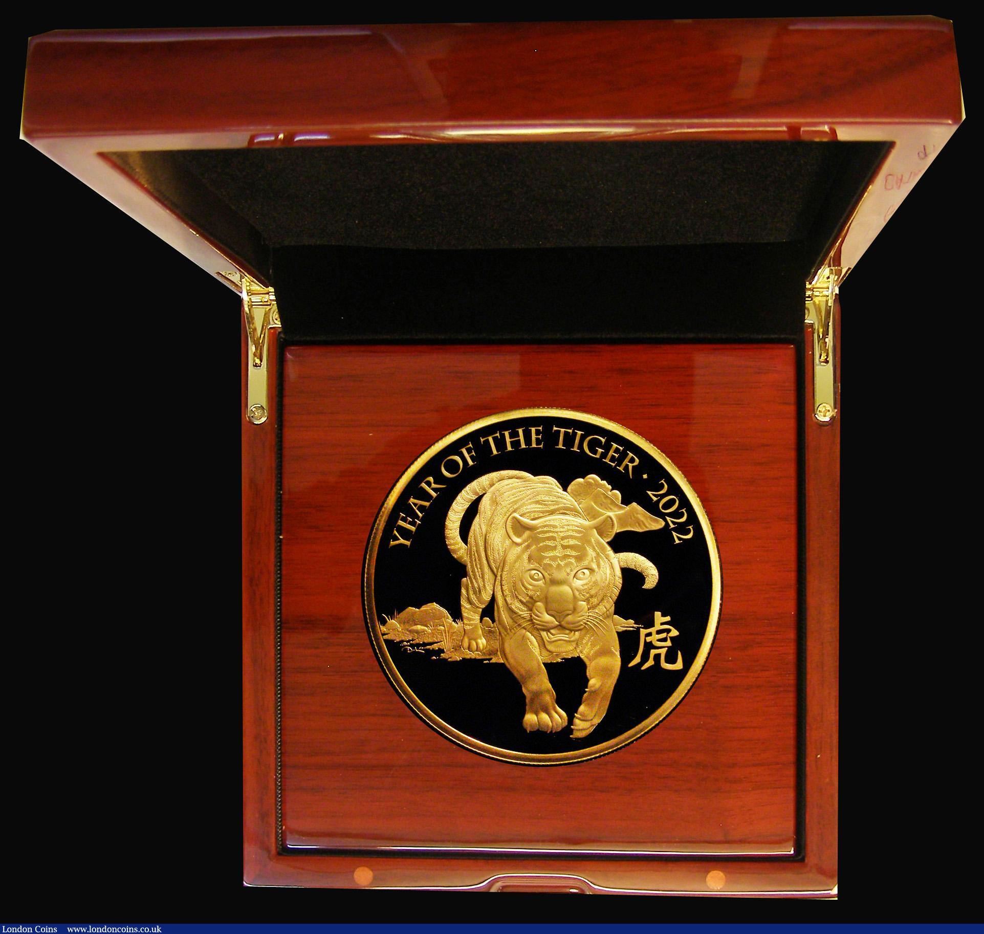 London Coins : A179 : Lot 336 : Five Hundred Pounds 2022 Shengxiao Collection - Chinese Lunar Year of the Tiger 5oz. Gold Proof, S.C...