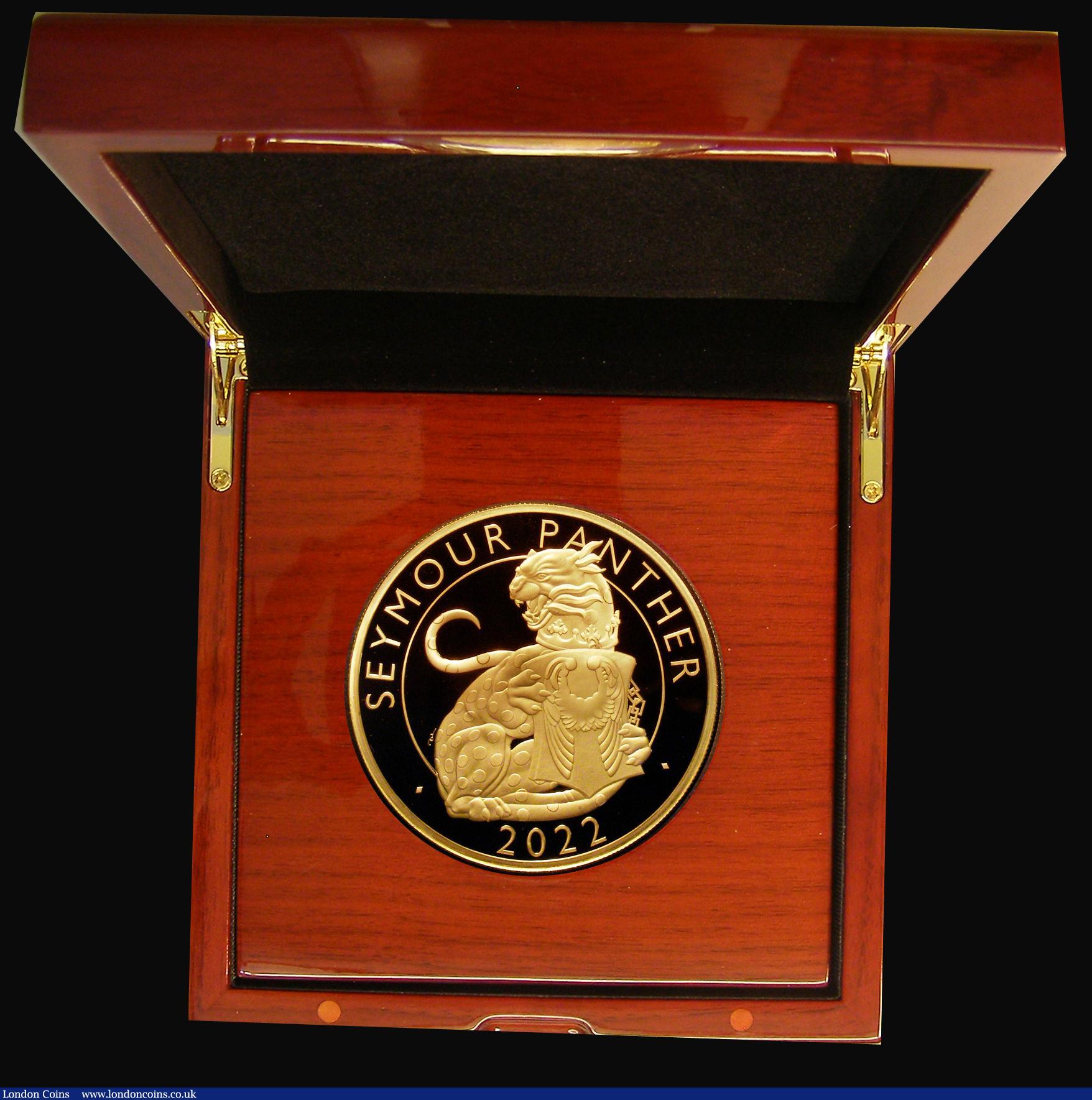 London Coins : A179 : Lot 337 : Five Hundred Pounds 2022 The Royal Tudor Beasts - The Seymour Panther 5oz. Gold Proof, S.TBCGD1 Reve...