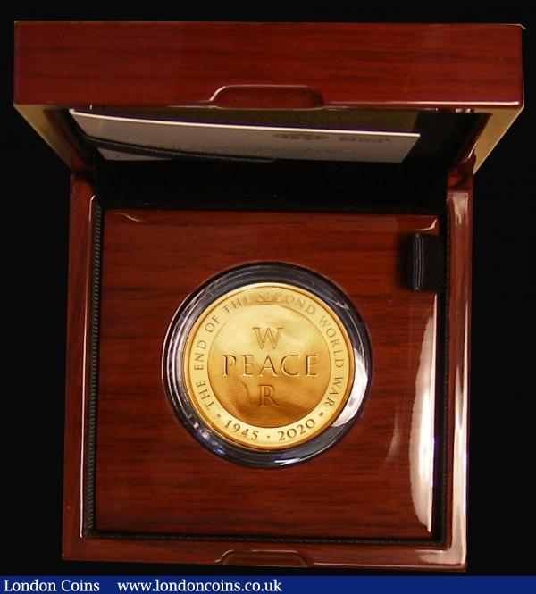 London Coins : A179 : Lot 377 : Five Pound Crown 2020 75th Anniversary of the End of World War II Gold Proof S.L86 Reverse design by...
