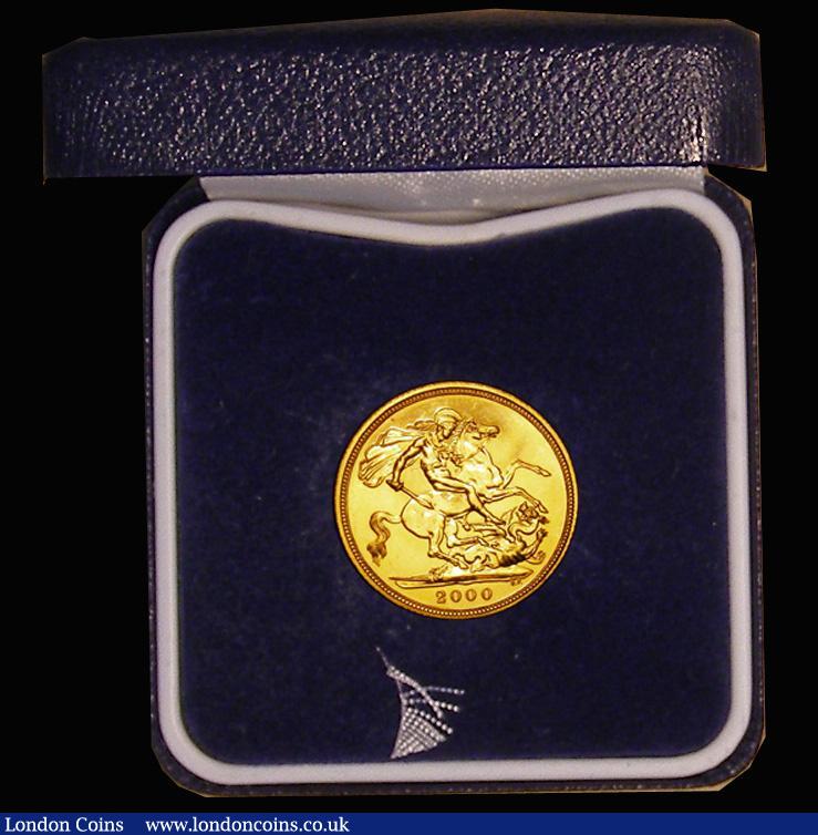 London Coins : A179 : Lot 539 : Sovereign 2000 Unc in an unofficial box