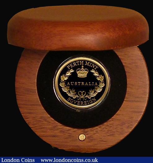 London Coins : A179 : Lot 695 : Australia 25 Dollars Gold 'Sovereign' 2016 Proof FDC in the Perth Mint box of issue with c...