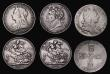 London Coins : A179 : Lot 2293 : Crowns 1696 VG, 1821 SECUNDO VF edge nicks, 1887 VF, 1897 LXI Good Fine edge nicks, 1937 GVF, 1977 E...