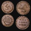 London Coins : A179 : Lot 2597 : Isle of Man (5) Pennies (2) 1811 Bank Half Penny W.2070, KM#Tn10, Good Fine, 1830 Round top 3 in dat...