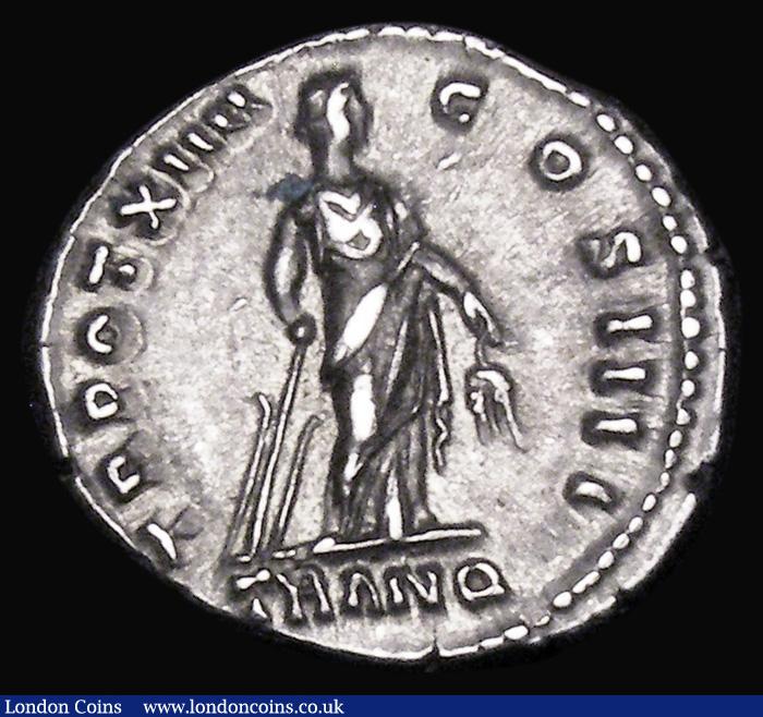 London Coins : A180 : Lot 1151 : Roman Denarius Antoninus Pius (138-161AD). Obverse: Laureate head right IMP CAES T AEL HADR ANTONINV...