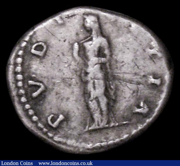 London Coins : A180 : Lot 1152 : Roman Denarius Sabina (128-137AD) Obverse: Bust right draped and diademed [SA] BINA AVGCSTA HADRIANI...