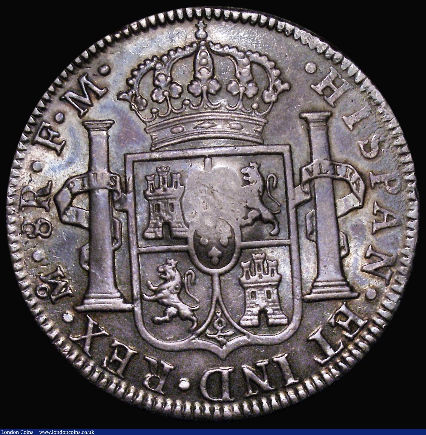 London Coins : A180 : Lot 1290 : Dollar George III Oval Countermark on Mexico City 8 Reales 1795 FM ESC 129, Bull 1852 countermark VF...
