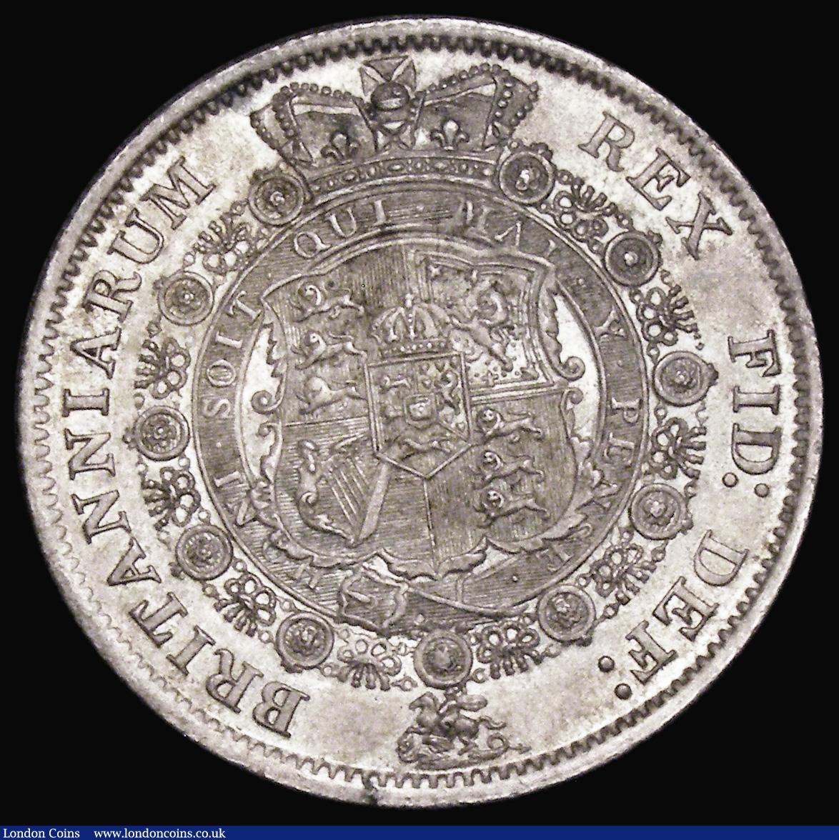 London Coins : A180 : Lot 1542 : Halfcrown 1817 Bull Head, ESC 616, Bull 2090, UNC or near so, the obverse with some contact marks, g...