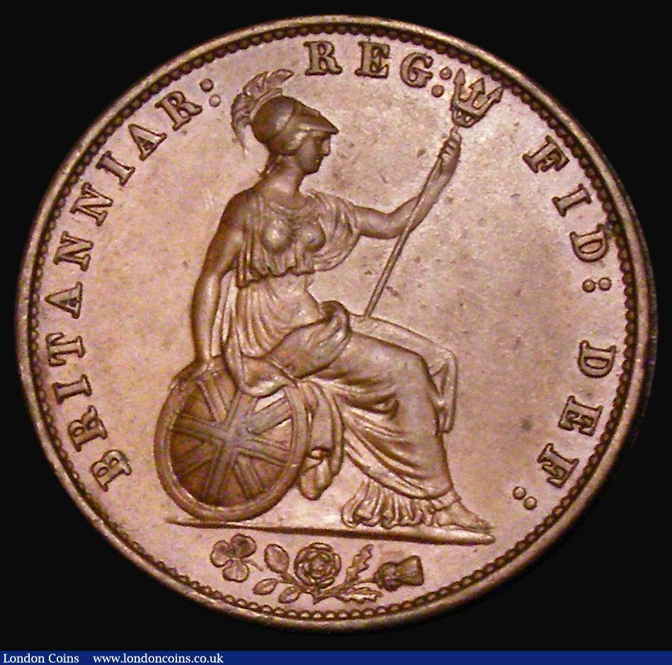 London Coins : A180 : Lot 1583 : Halfpenny 1858 8 over 7 Peck 1548 EF