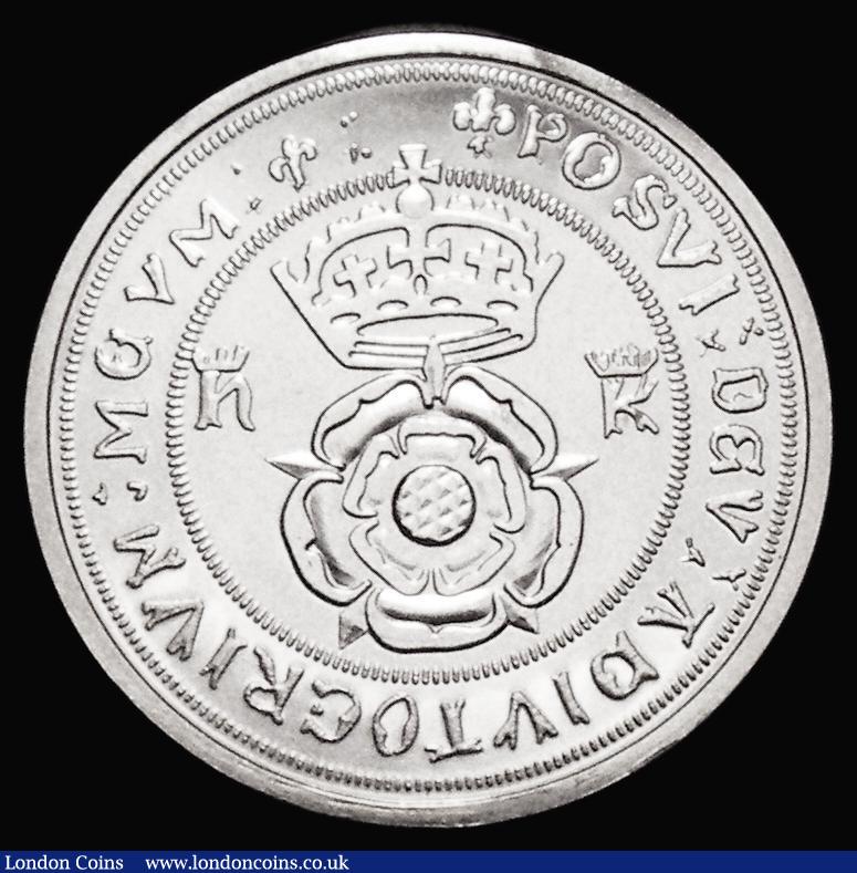 London Coins : A180 : Lot 405 : Millionaires Collection Henry VIII Testoon a modern fantasy in Rhodium plated 22 carat gold and weig...