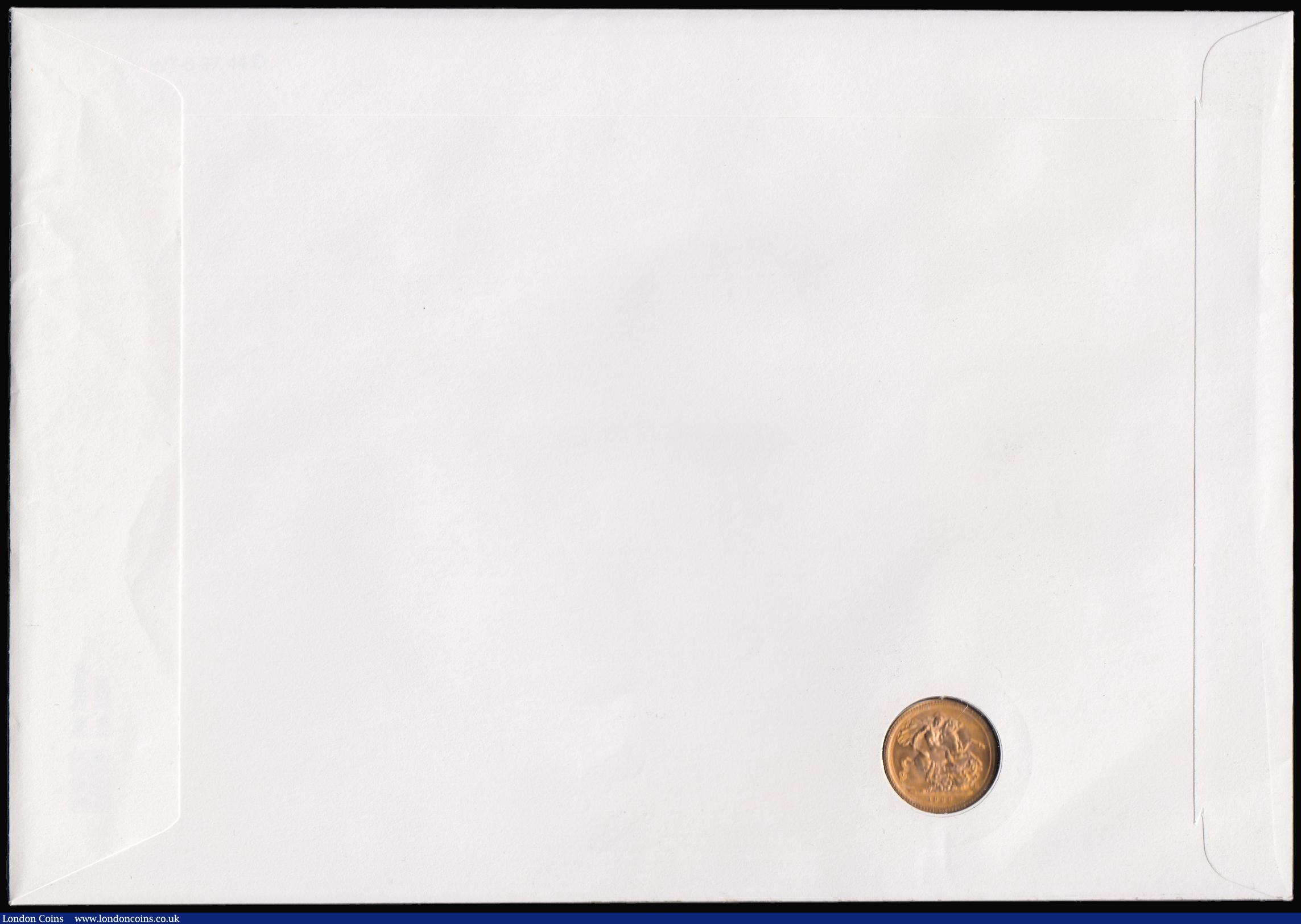 London Coins : A180 : Lot 407 : Numismatic Cover 1997 Queen Elizabeth and Prince Philip Golden Wedding Anniversary, comprising Sover...