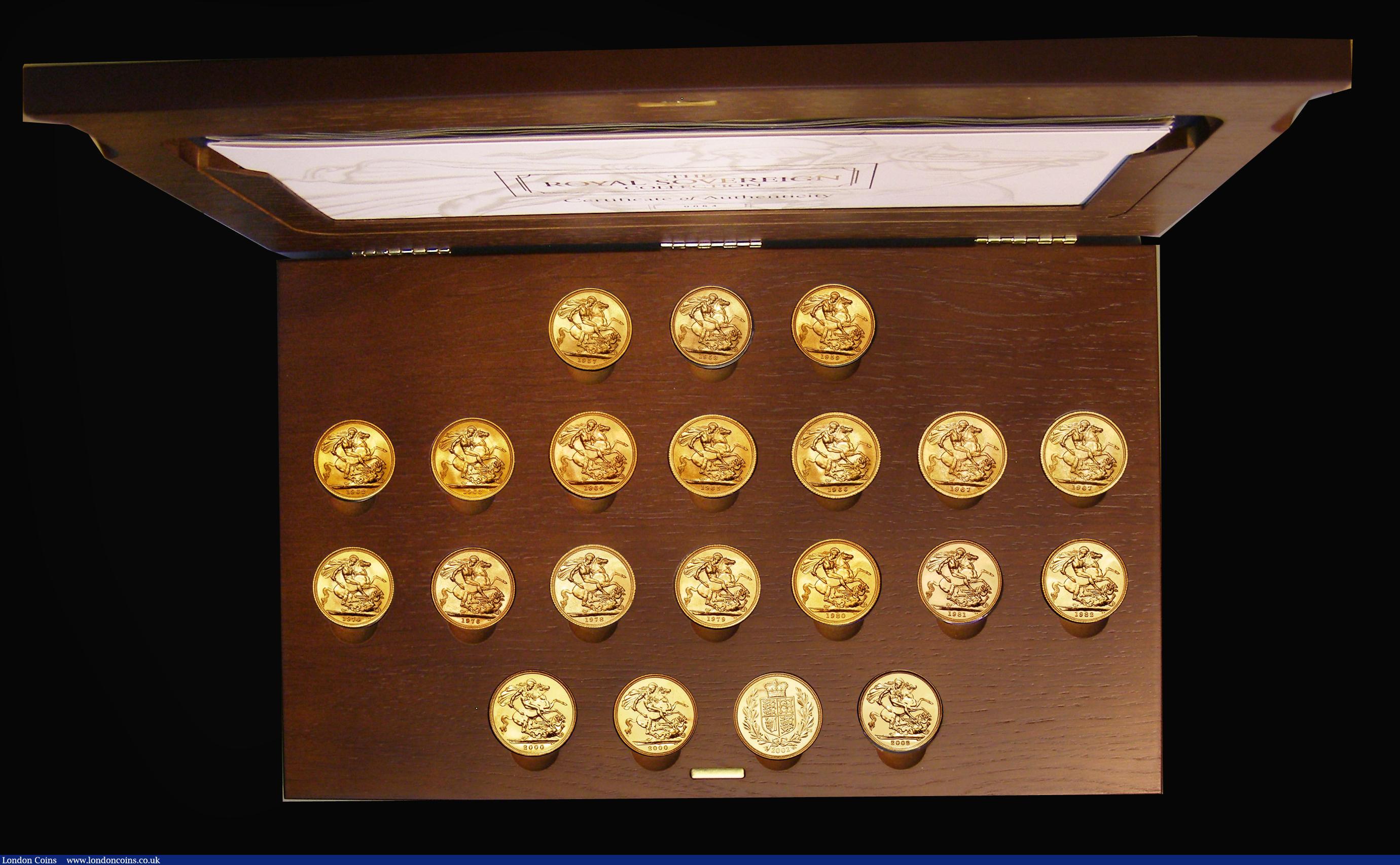 London Coins : A180 : Lot 513 : Sovereigns (21) Queen Elizabeth II 'The Royal Sovereign Collection' a 21-coin set comprisi...