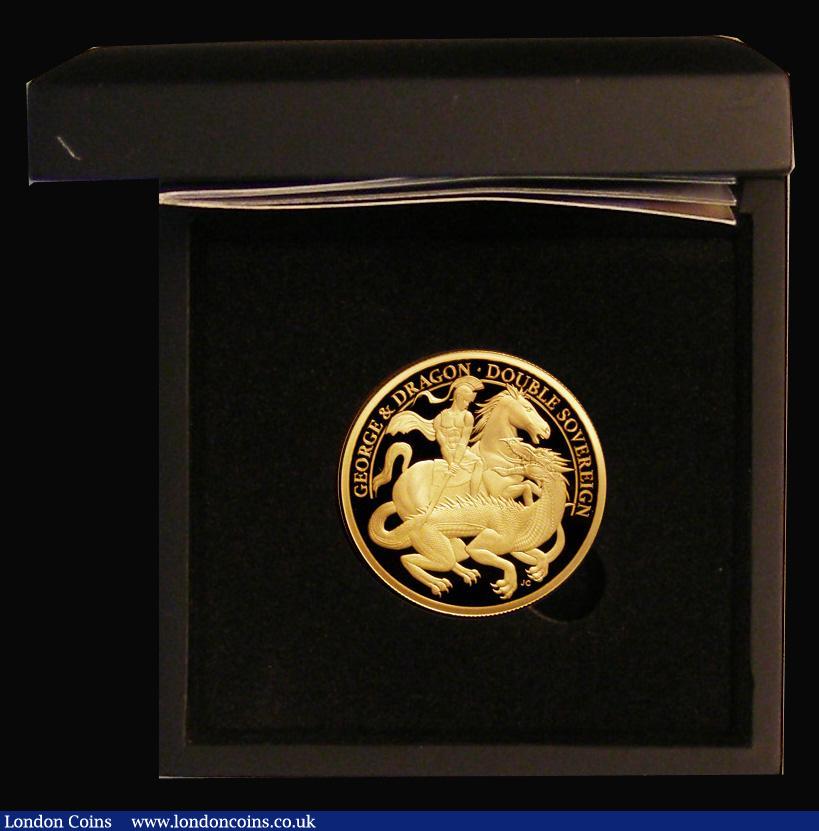 London Coins : A180 : Lot 596 : Alderney Double Sovereign 2021 200th Anniversary of George and the Dragon Gold proof FDC in the Hatt...