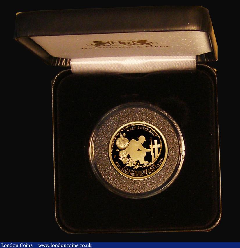 London Coins : A180 : Lot 608 : Alderney Half Sovereign 2021 Remembrance Day Gold Proof FDC in the Harrington & Byrne box of iss...