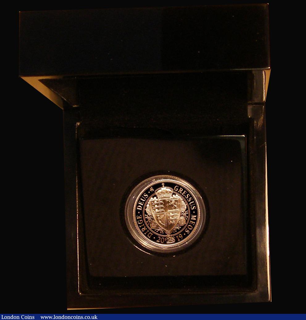 London Coins : A180 : Lot 705 : St. Helena Sovereign 2019 East India Company Gold Proof FDC in the box of issue with certificate