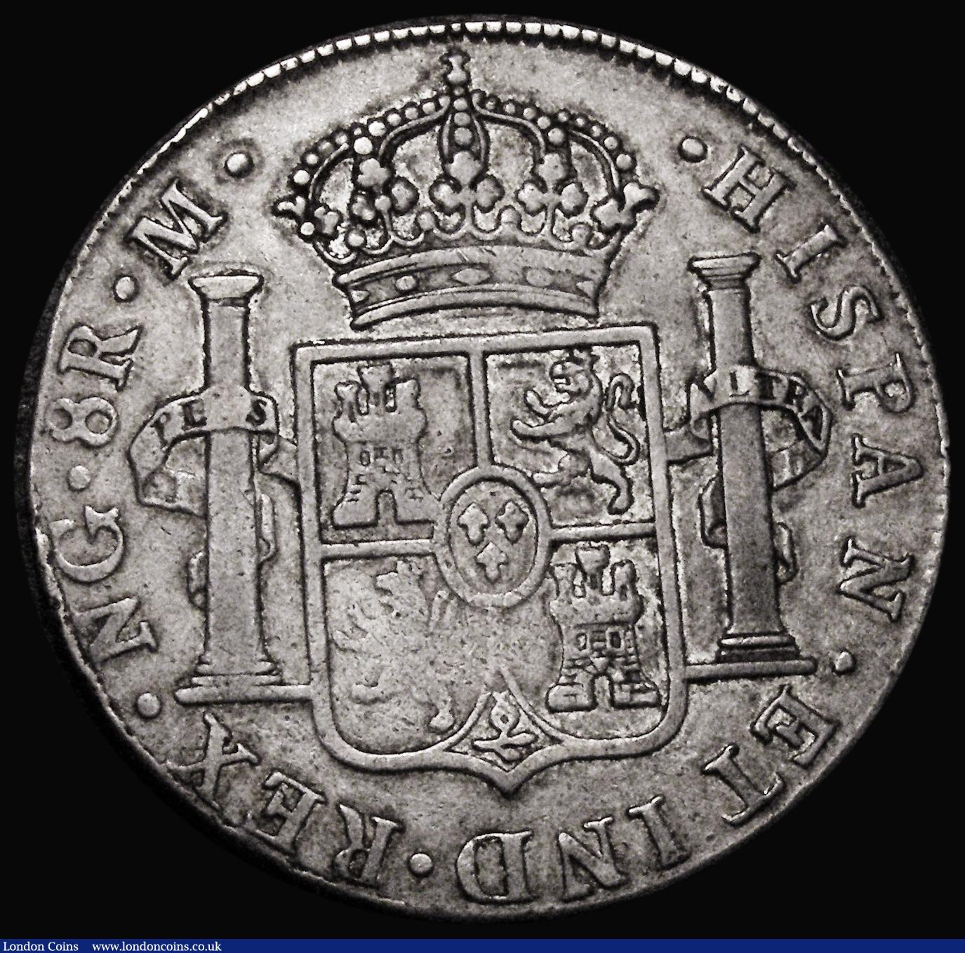 London Coins : A180 : Lot 987 : Guatemala Eight Reales 1817 NG M KM#69 Fine, the obverse with some adjustment lines