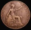 London Coins : A180 : Lot 1682 : Penny 1911 Hollow Neck, I of BRITT points to a rim tooth, Gouby BP1911B, Obverse X, Reverse a, VG/Ne...