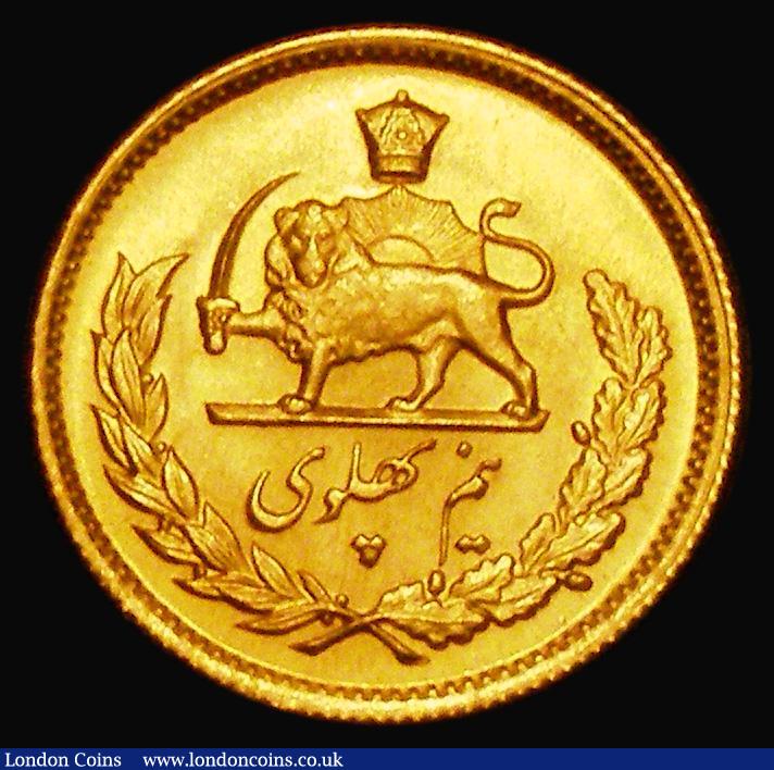London Coins : A181 : Lot 1048 : Iran Half Pahlavi SH1355 (1976) KM#1199 Lustrous UNC