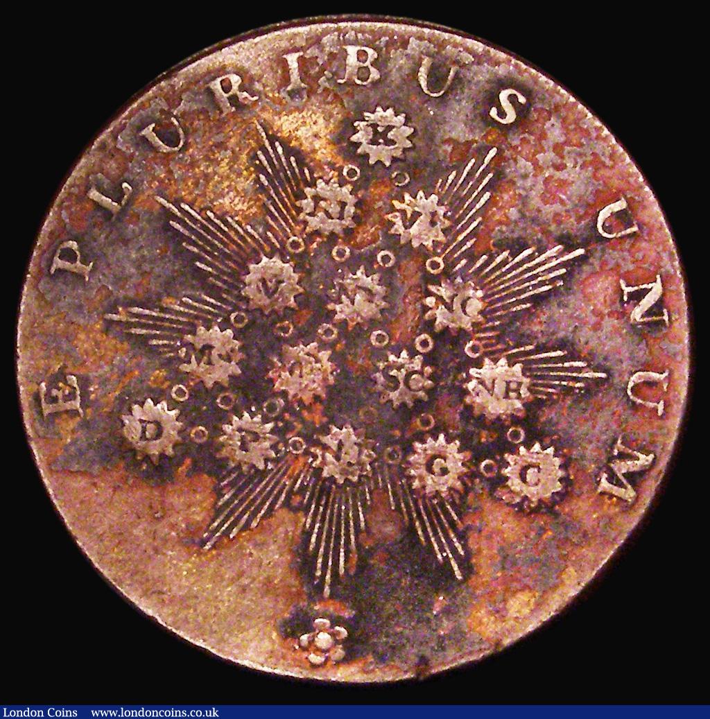 London Coins : A181 : Lot 1204 : USA Kentucky Halfpenny Token, Starry Pyramid, undated (1792-1794) Plain edge, Breen 1155, 9.71 gramm...