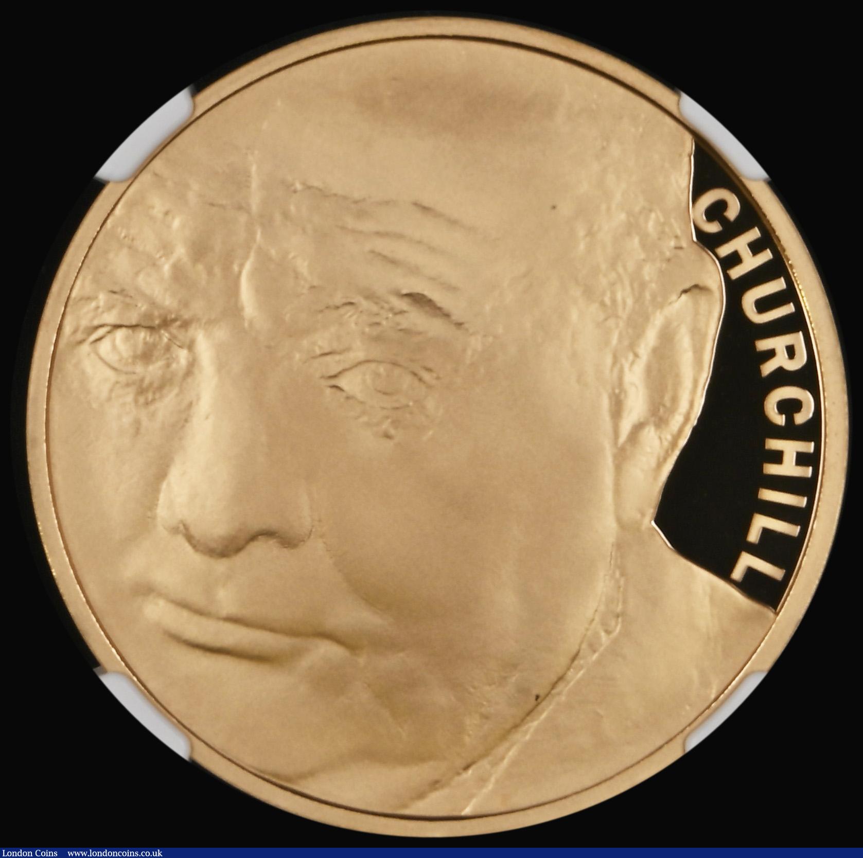 London Coins : A181 : Lot 1662 : Five Pound Crown 2015 50th Anniversary of the Death of Sir Winston Churchill, Obverse with Ian Rank-...