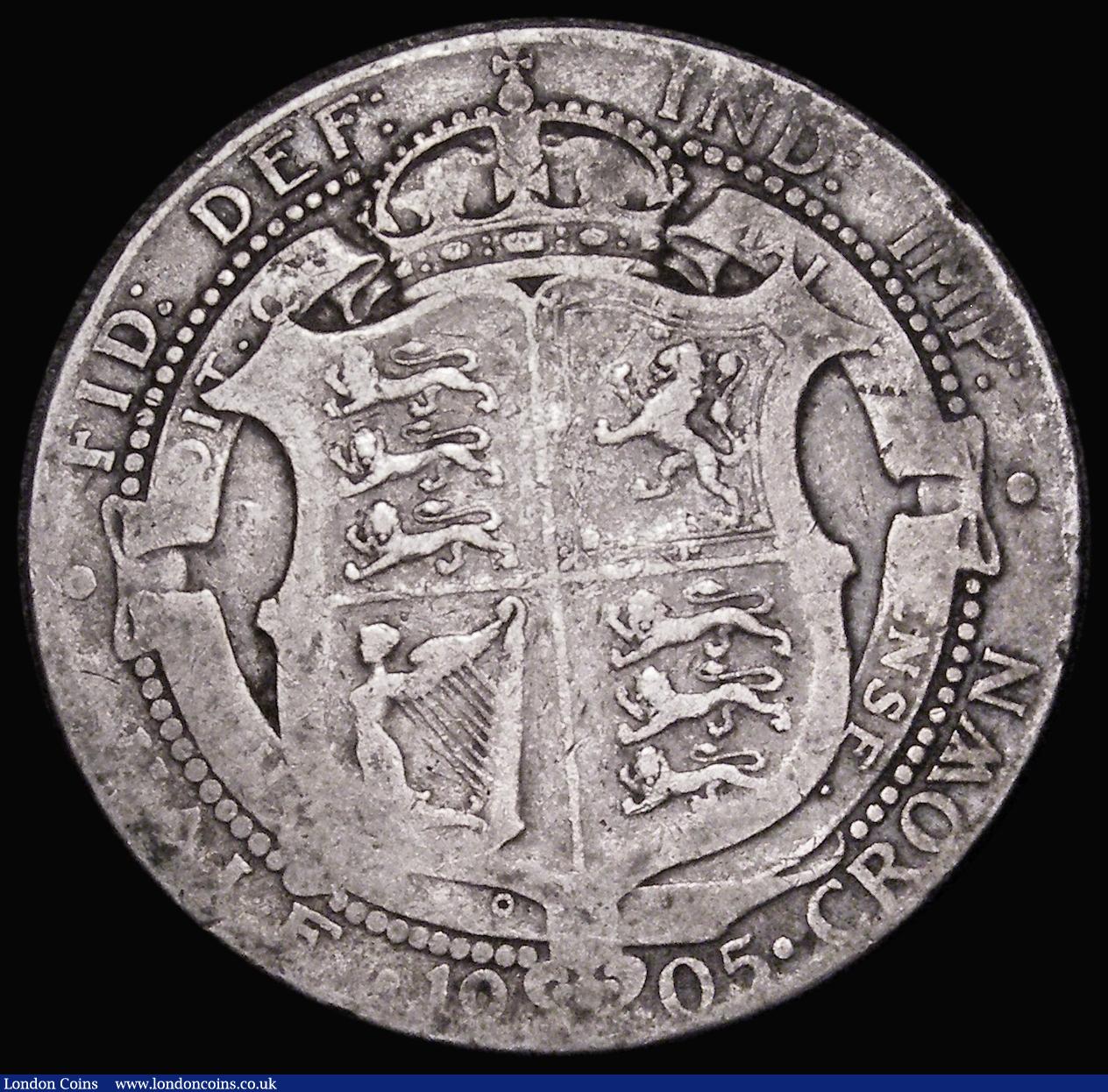 London Coins : A181 : Lot 1848 : Halfcrown 1905 ESC 750, Bull 3571 VG/Fair the key date in the series