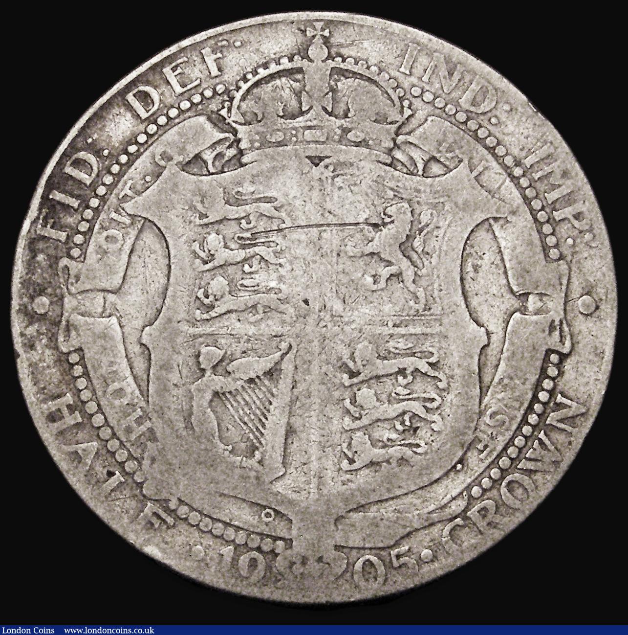 London Coins : A181 : Lot 1849 : Halfcrown 1905 ESC 750, Bull 3571 VG/NVG the key date in the series