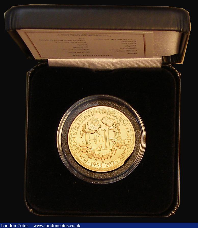 London Coins : A181 : Lot 667 : Solomon Islands Ten Dollars Gold 2023 Queen Elizabeth II Coronation 70th Anniversary Gold Proof Firs...