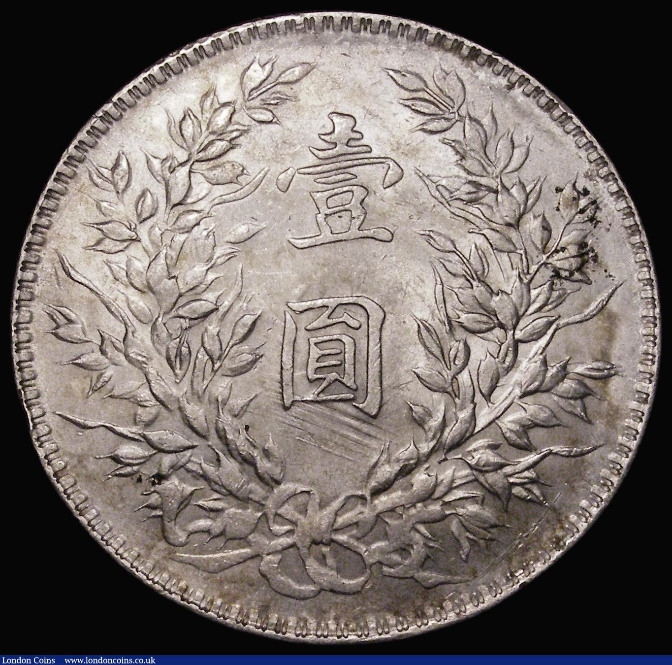 London Coins : A181 : Lot 966 : China - Republic Dollar Year 10 (1921) Seven characters above the bust, Y#329.6, 26.89 grammes, NEF ...