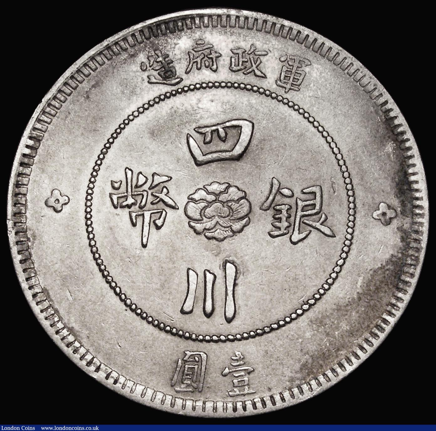 London Coins : A181 : Lot 967 : China - Szechuan Province Dollar Year 1 (1912) Y#456, 25.53 grammes, Good Fine or a little better