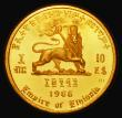 London Coins : A181 : Lot 981 : Ethiopia 10 Dollars 1966 EE1958 Gold KM38 EF some scuffs