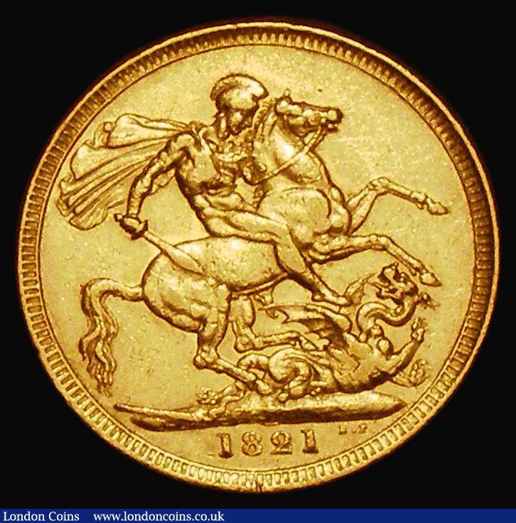London Coins : A182 : Lot 3090 : Sovereign 1821 Marsh 5 bright VF
