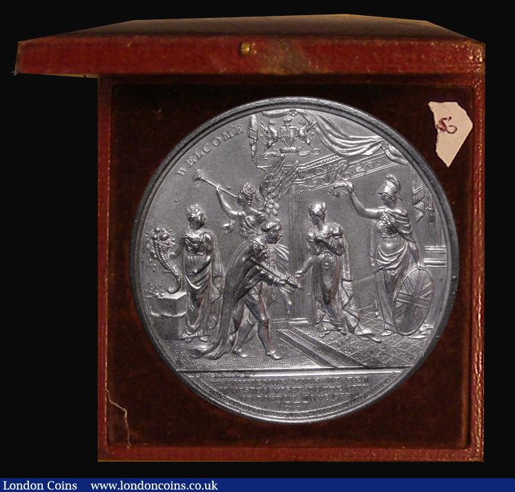 London Coins : A182 : Lot 848 : Queen Victoria, Visit to the City of London 1837 61mm diameter in White Metal by J.Barber, Obverse: ...