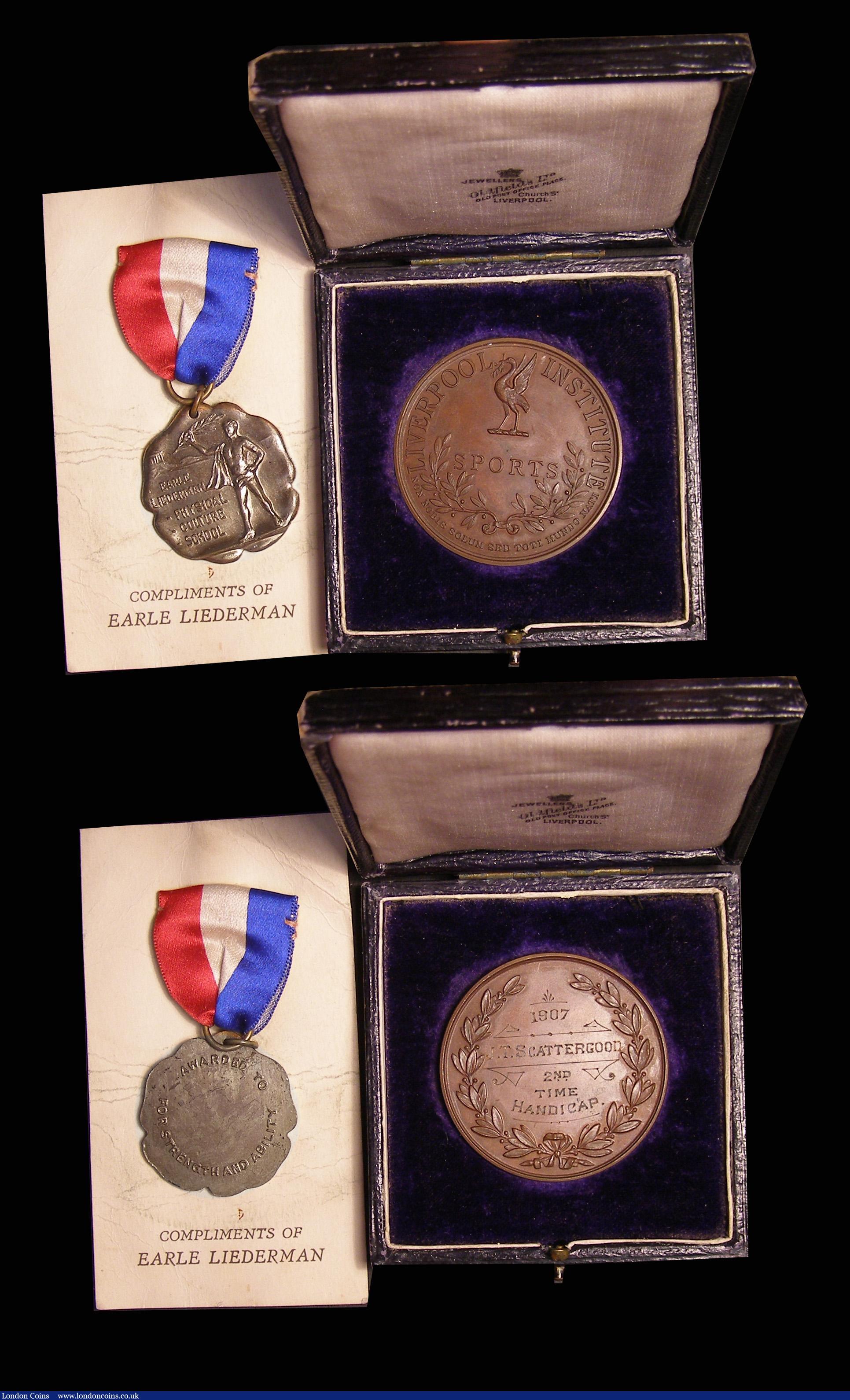 London Coins : A182 : Lot 864 : Prize Medals (6) 'Awarded For Reciting' a shield on a patterned background 11.85 grammes, ...